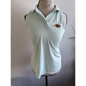 Peter‎ Millar Polo Shirt Womens Small Blue Sleeveless Golf Athletic